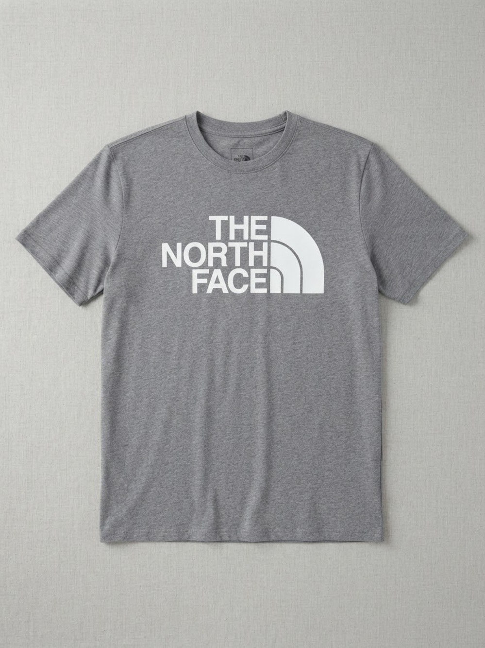The North Face Heather Gray Short Sleeve Logo Tee Men XS